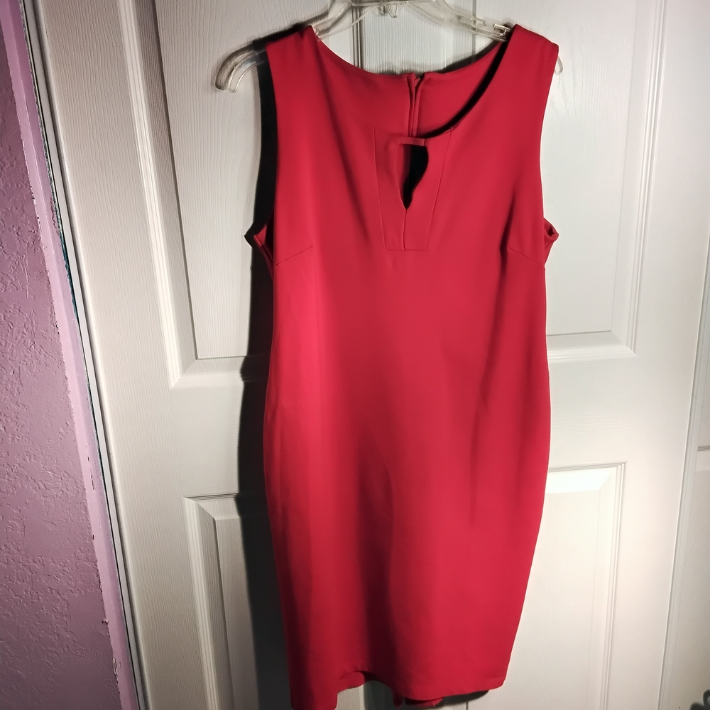 The Pyramid Collection Vibrant Red High Low Dress
